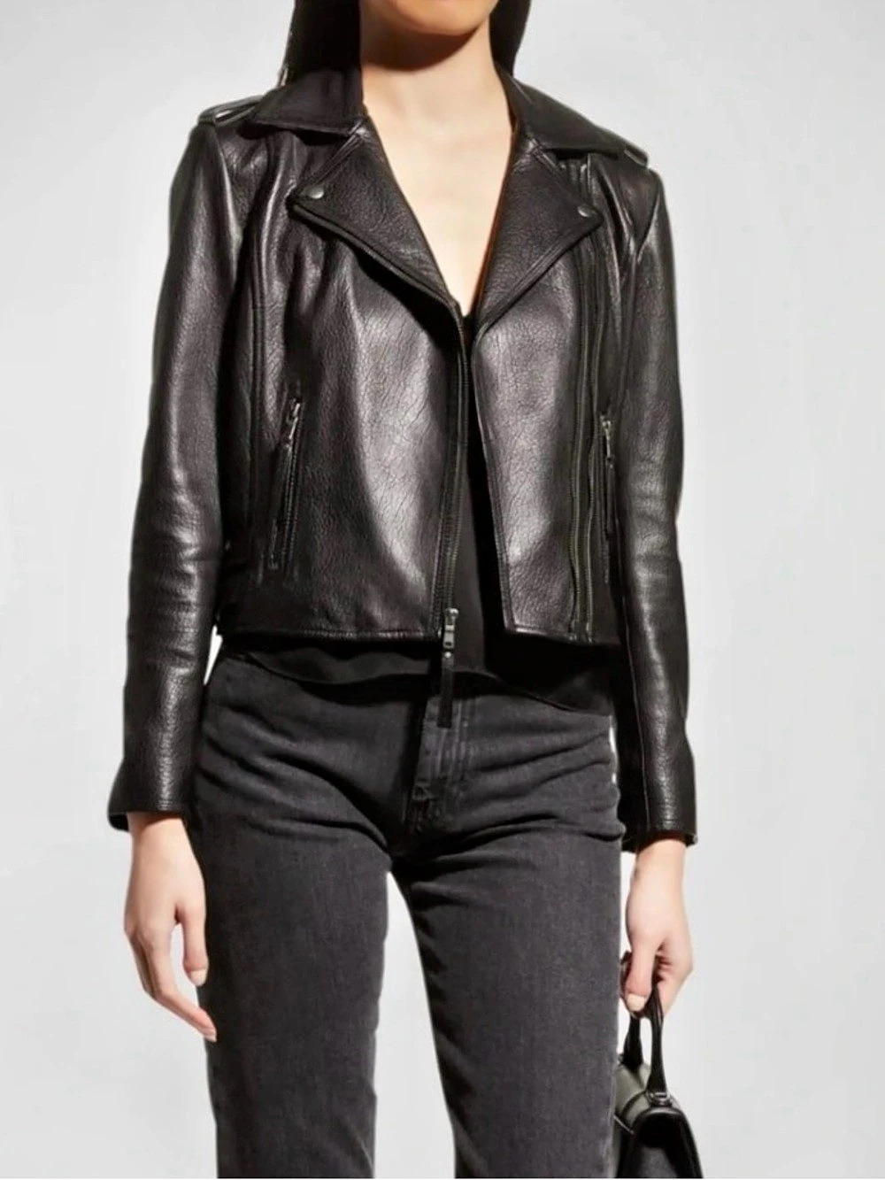 Joie Women's Black Moto Jacket SMALL NWT!